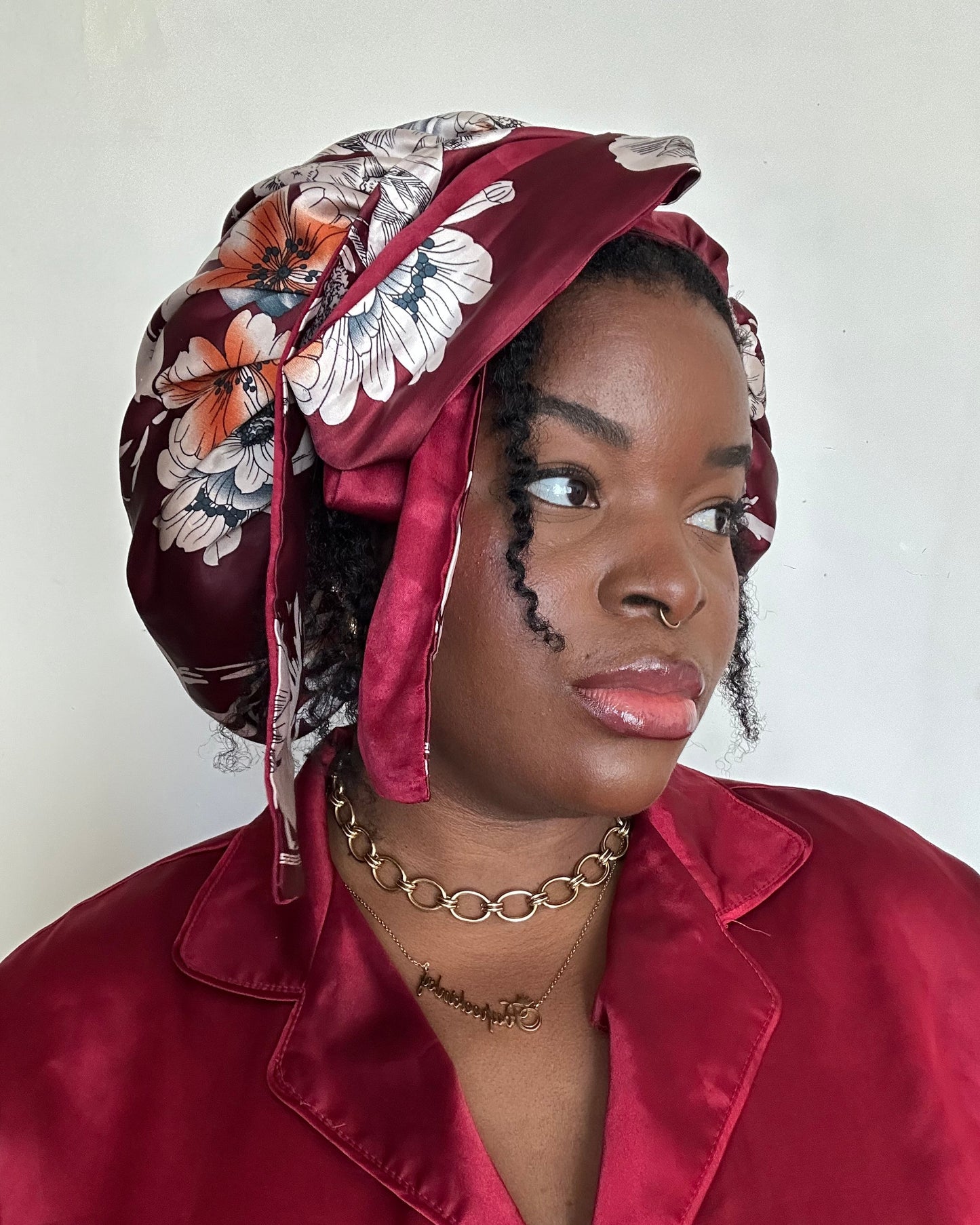 🍷 Bonnet satin Burgundy