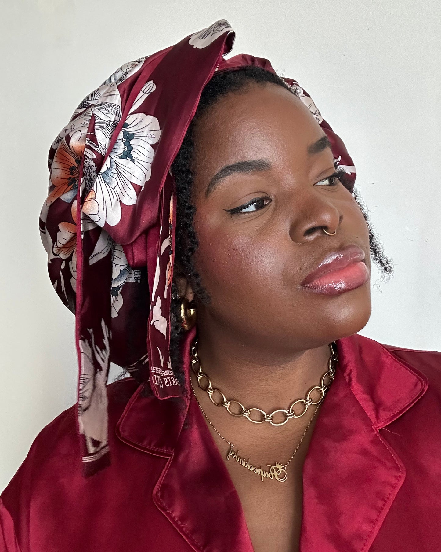 🍷 Bonnet satin Burgundy